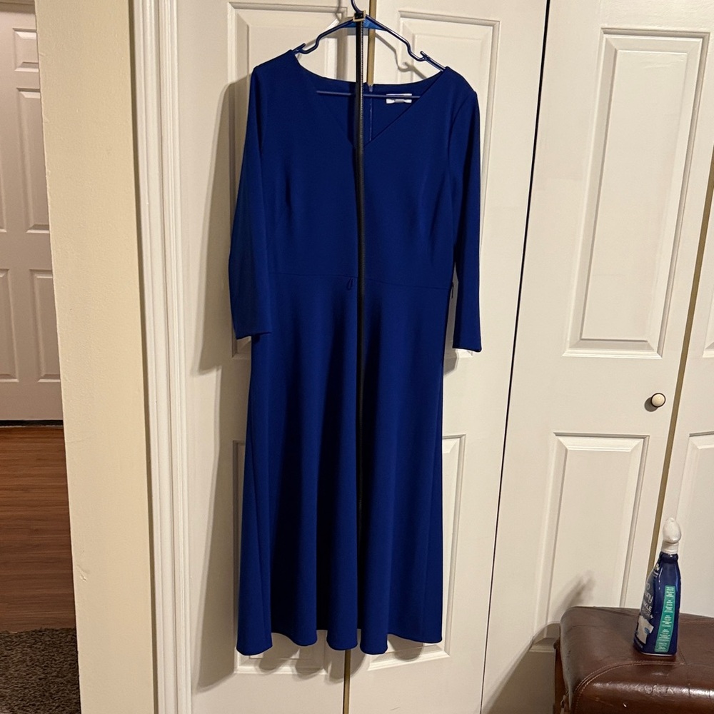 Calvin Klein Deep Blue Long Sleeve Dress